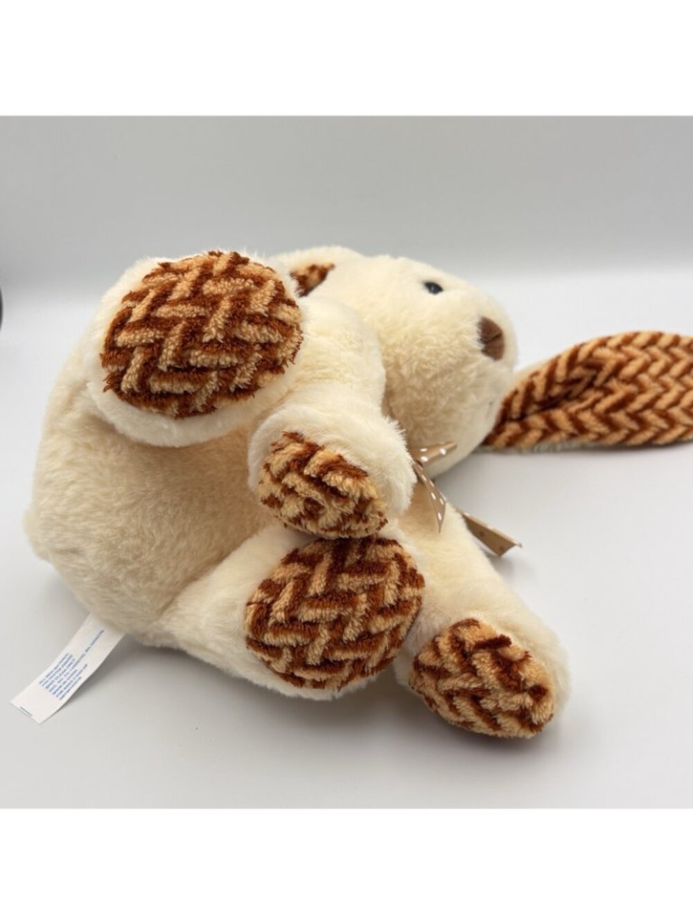 Hug & Luv Cream Tan Easter Bunny Rabbit Lop Ear Sitting Stuffed Animal Plush 9" - Picture 9 of 13